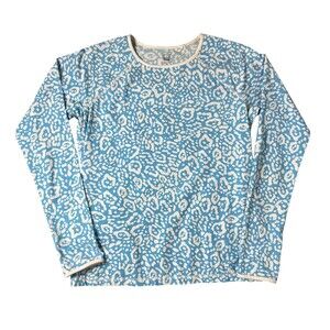 Solumbra Womens Blue Floral WaterShade Rash Guard 100+ UPF Shirt Thumb Holes  XS